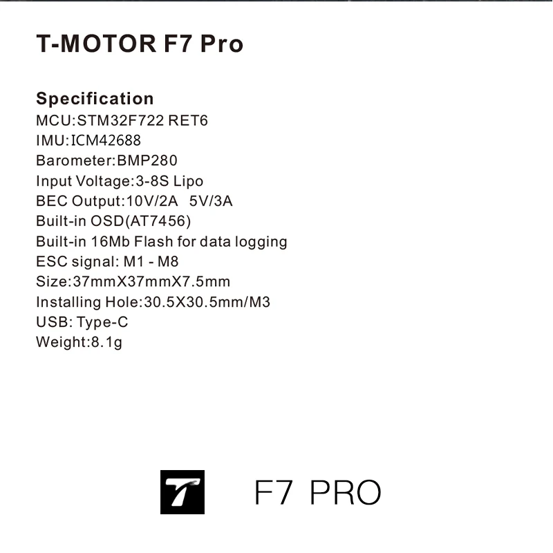 F7 PRO T-Motor Flight Controll - T-Motor F7 Pro Flight Controller recensie en prijs